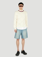 Gucci - Denim Pleated Shorts in Light Blue