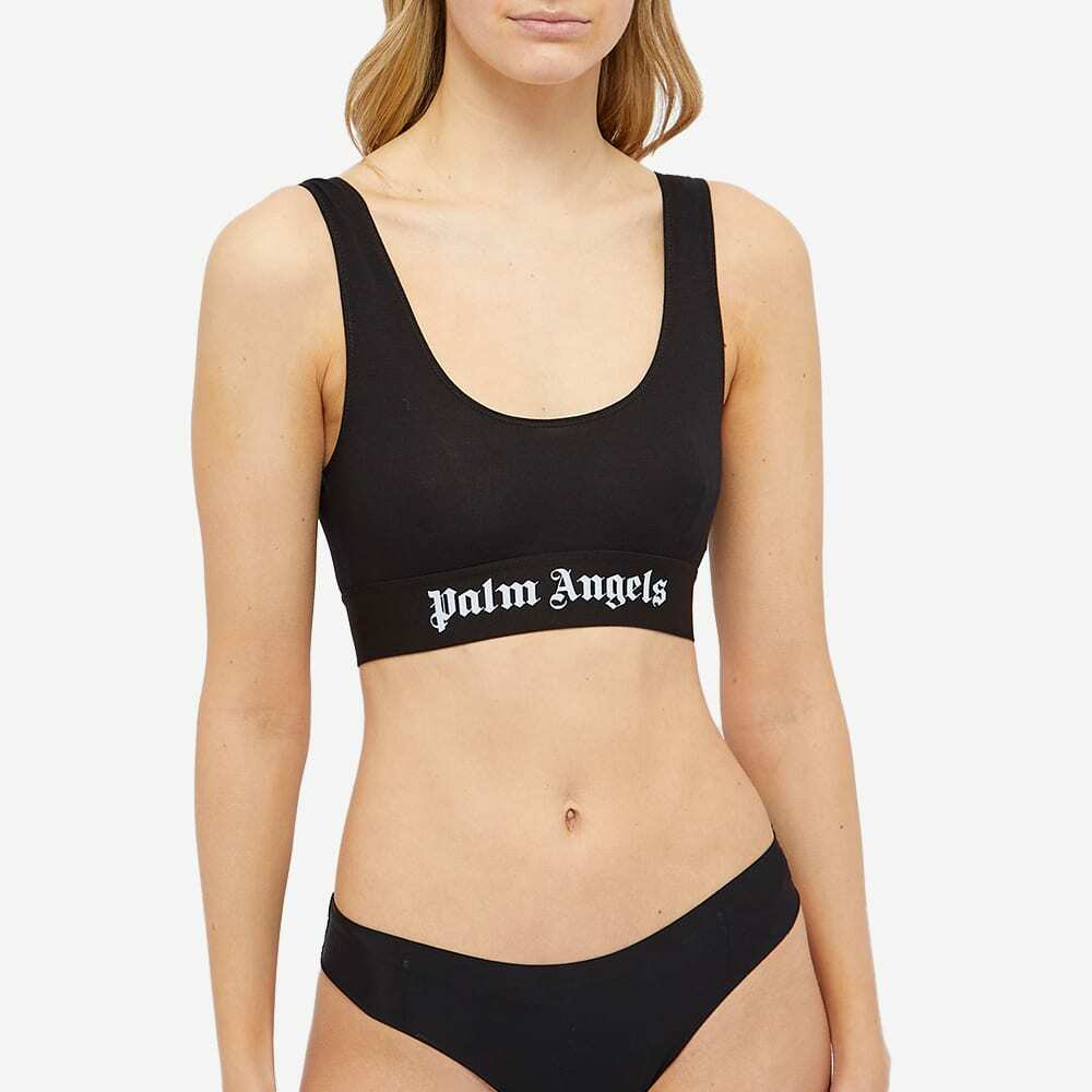 Palm Angels Women's Classic Logo Bra in Black/White