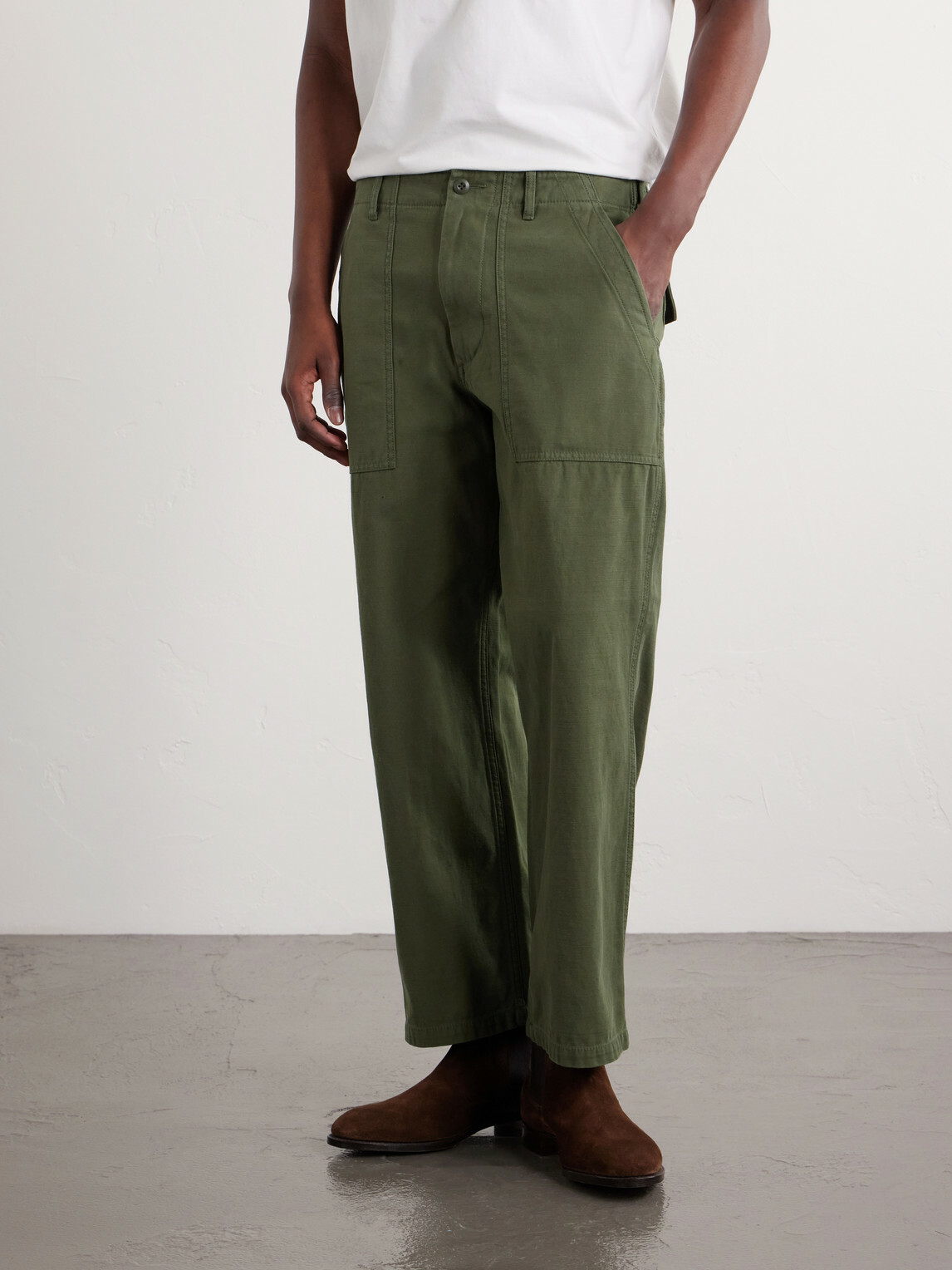 Beams Plus - Straight-Leg Cotton Trousers - Green