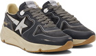 Golden Goose Navy Running Sole Sneakers