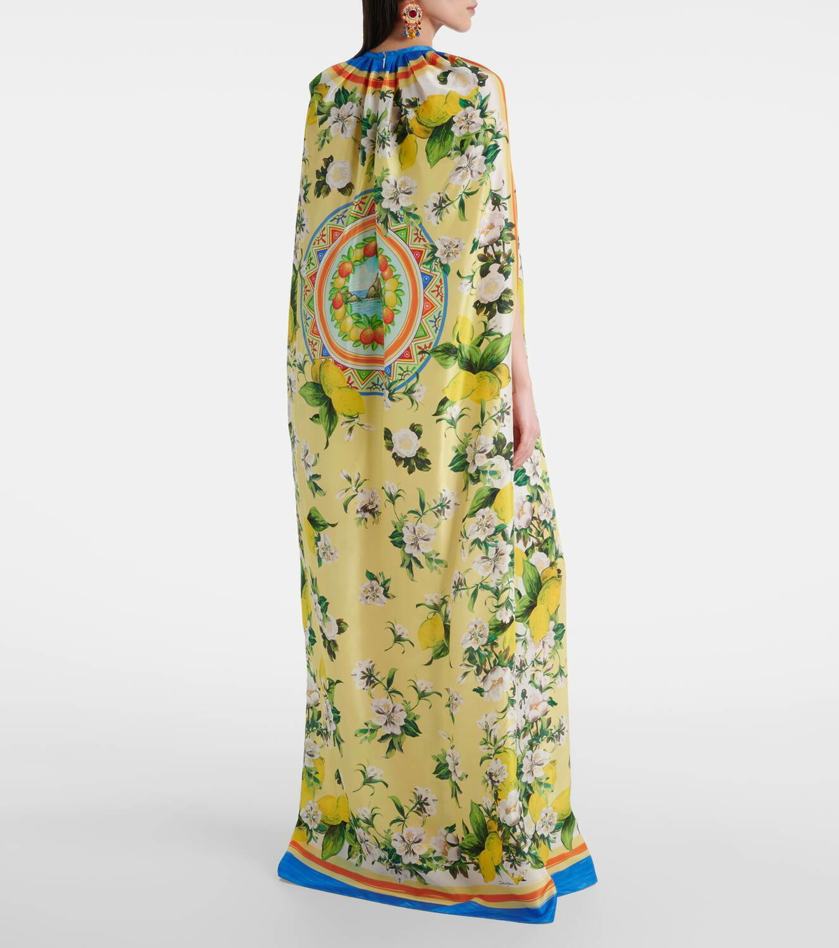 Dolce&Gabbana Printed silk cape