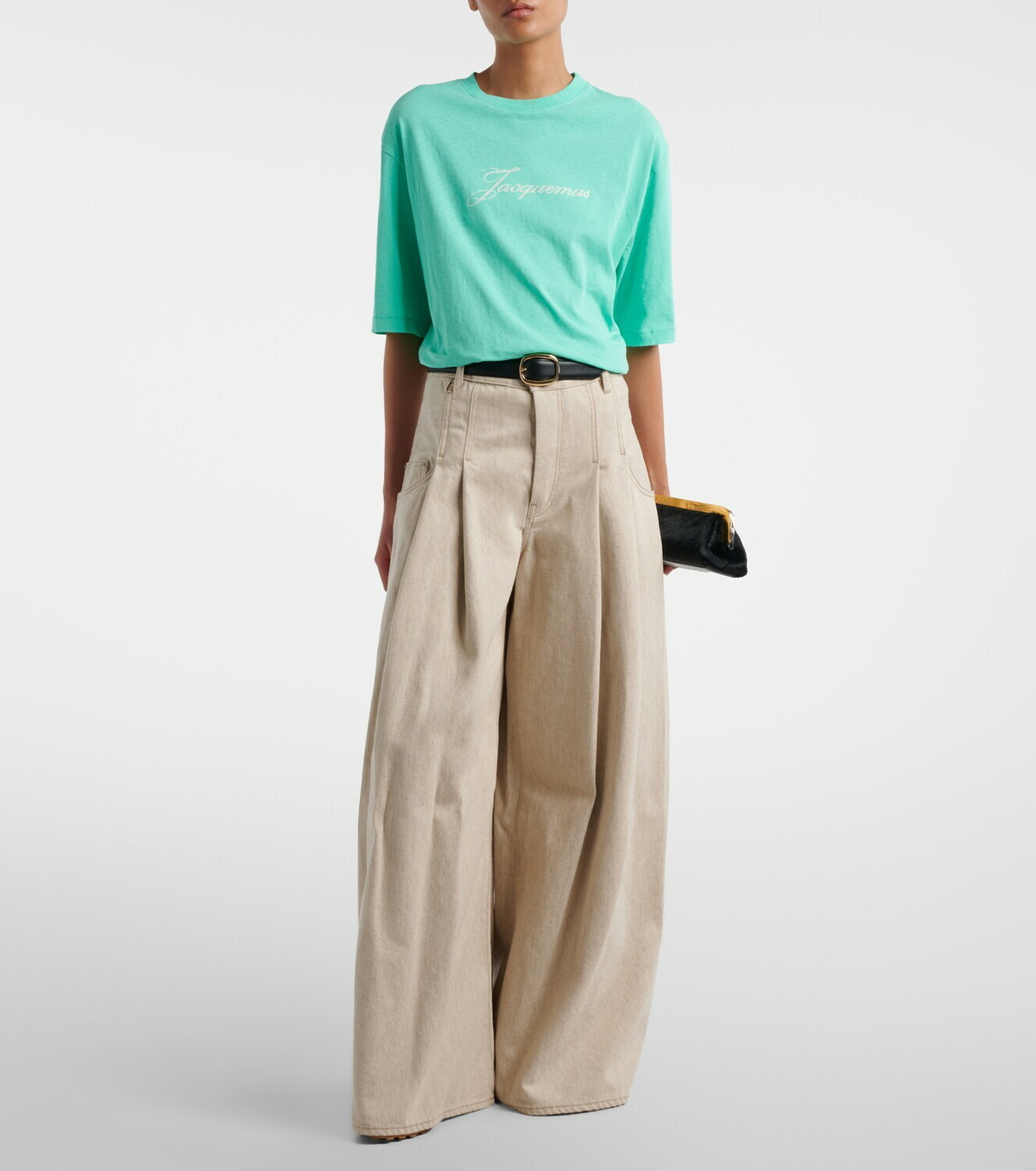 Jacquemus Logo cotton and hemp jersey T-shirt