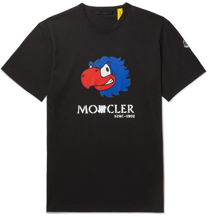 Photo: Moncler Genius - Undefeated 2 Moncler 1952 Logo-Print Cotton-Jersey T-Shirt - Black