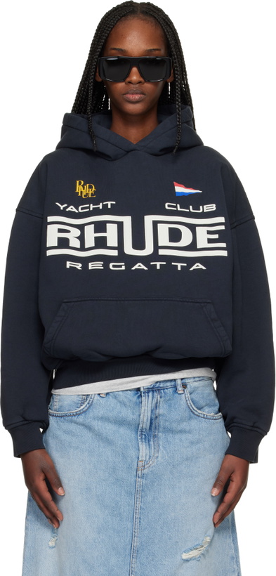Photo: Rhude Black 'Rhude Regatta Yacht Club' Hoodie