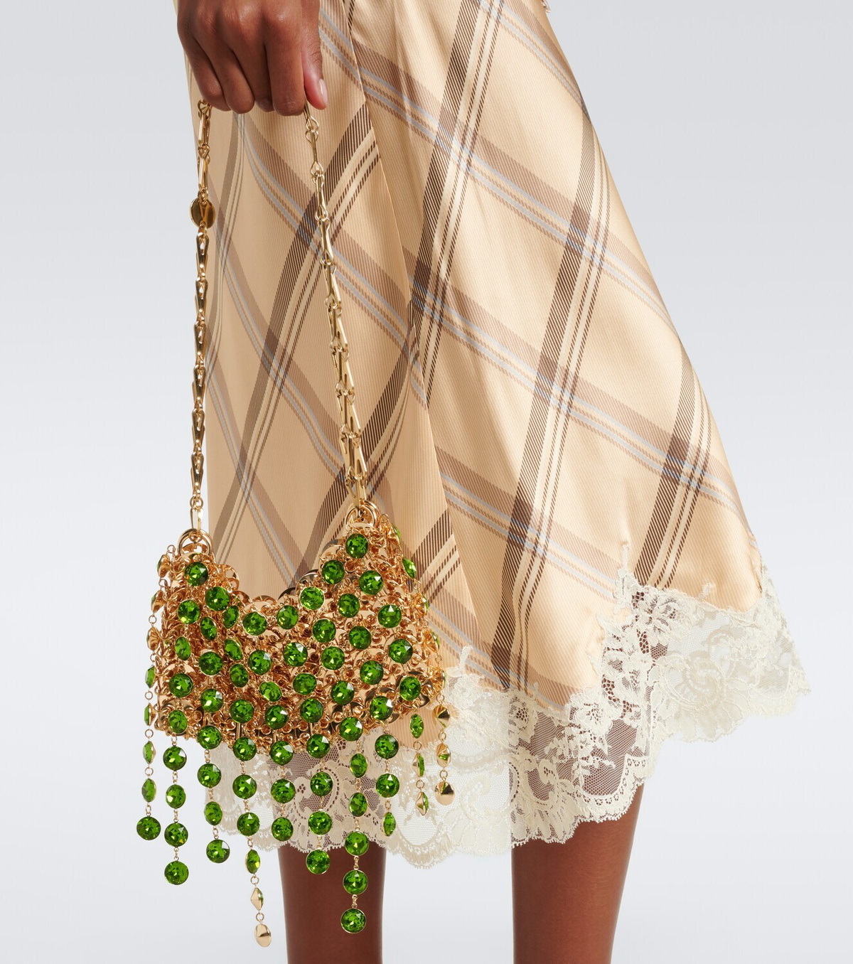 Rabanne 1969 Nano embellished top-handle bag