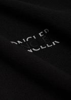 Moncler Logo-print Cotton Polo Shirt Black