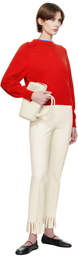 High Sport Off-White Fringe Louis Trousers
