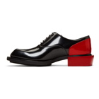 Alexander McQueen Black and Red Leather Derbys