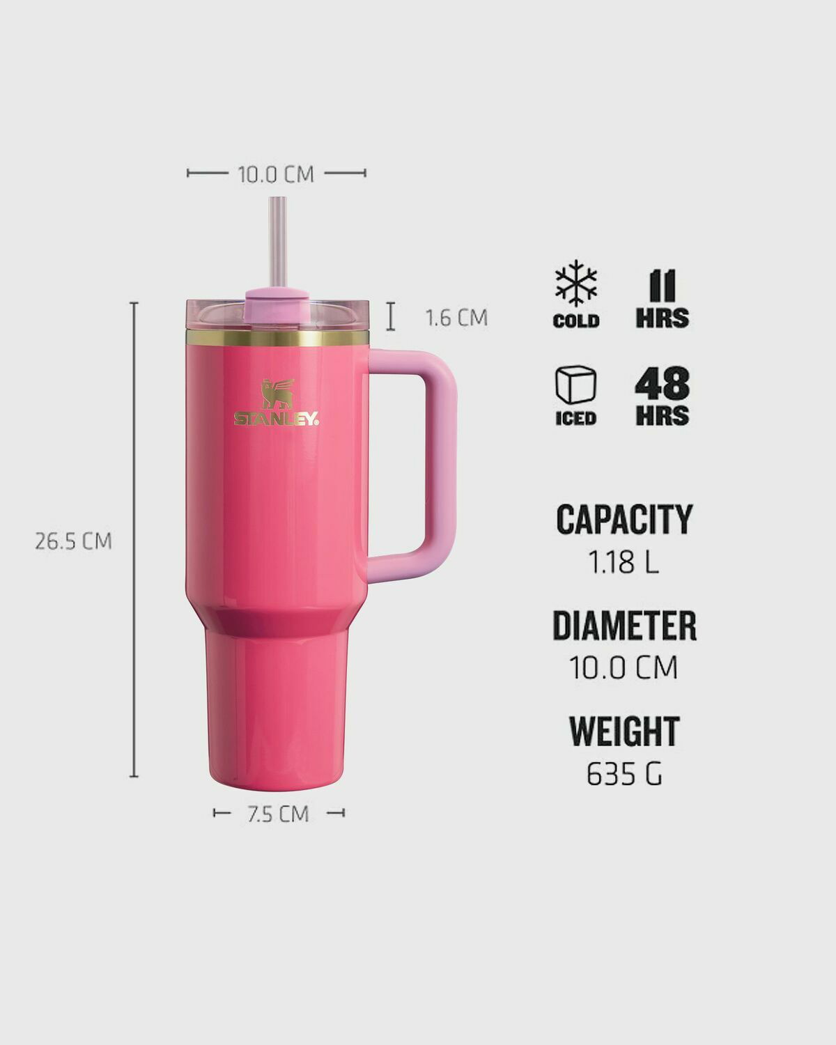 STANLEY FLOWSTATE TUMBLER ピンク 591ml Pink Adventure Quencher H2.0 Travel Tumbler | 40 oz