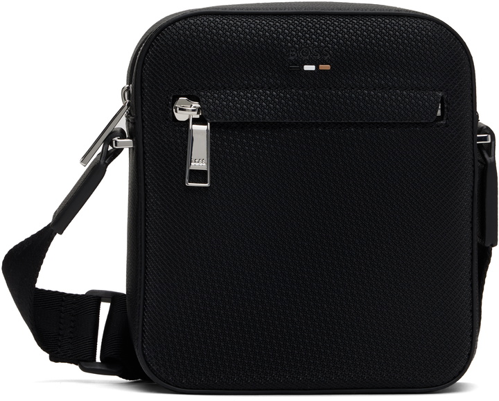 Photo: BOSS Black Embossed Faux-Leather Bag