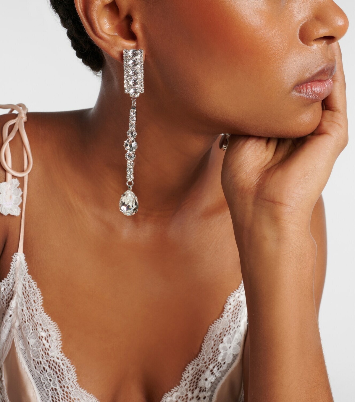 Magda Butrym Crystal-embellished drop earrings