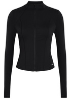 Tala Dayflex zip up Stretch-jersey top Black