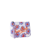 MC2 Saint Barth Parisienne Terry Pouch Bag With Violet And Orange Daisy Print