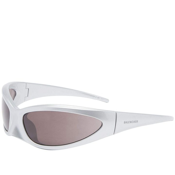 Photo: Balenciaga Eyewear BB0251S Sunglasses in Silver/Grey