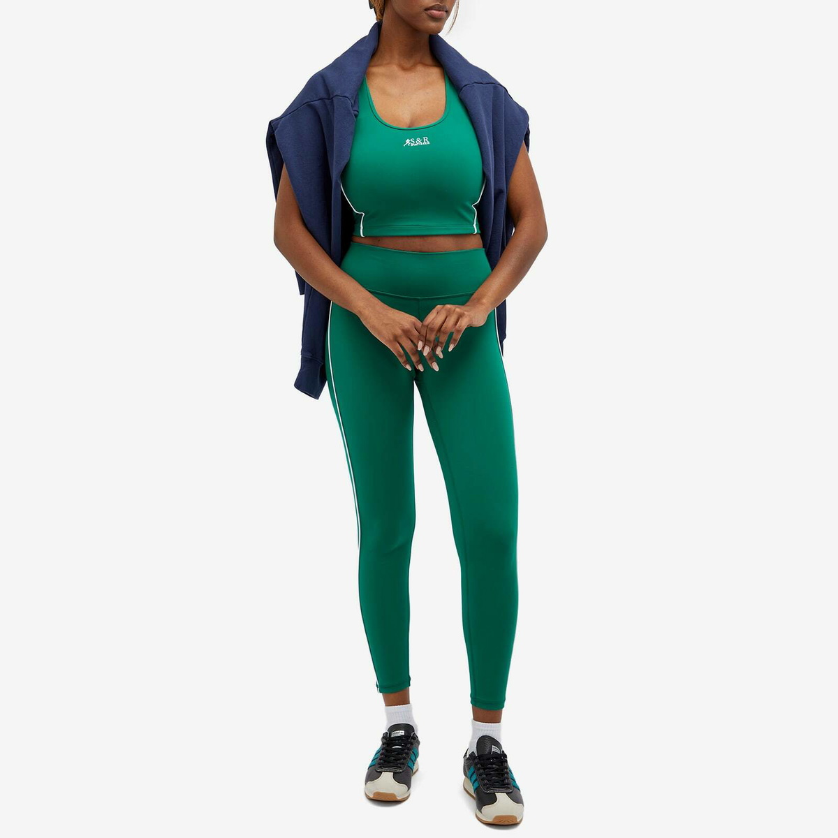 Sporty & Rich Women's Runner Leggings in Alphine White Sporty & Rich