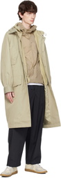 DOCUMENT Beige Water Repellent Cotton Coat