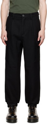 FRAME Black Wide Cargo Pants