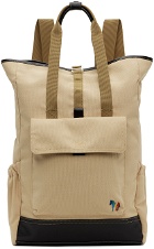 PS by Paul Smith Beige Embroidered Backpack