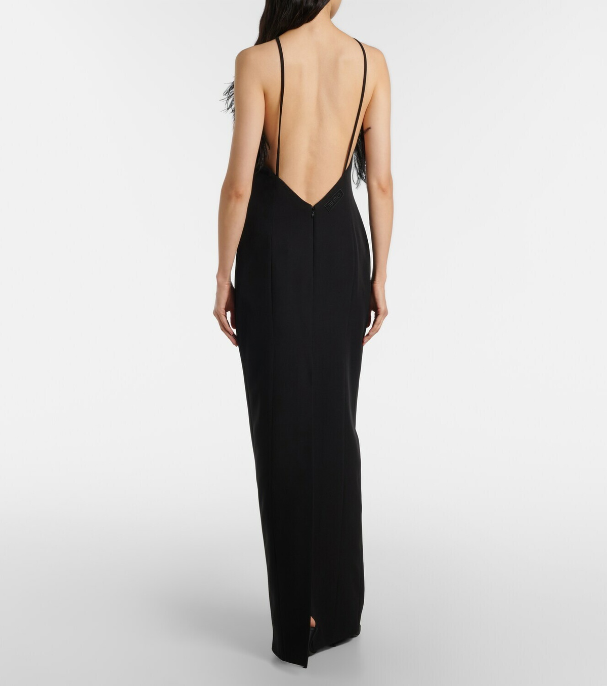 The Attico Feather-trimmed gown