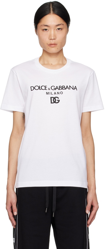 Photo: Dolce & Gabbana White 'DG' T-Shirt