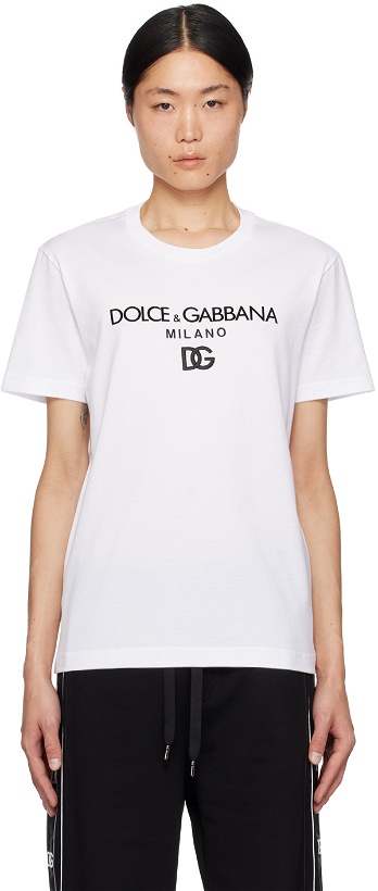 Photo: Dolce & Gabbana White 'DG' T-Shirt