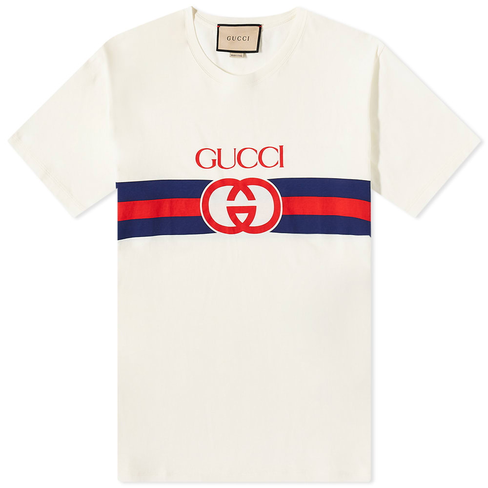 Gucci Men's New Logo T-Shirt in White Gucci