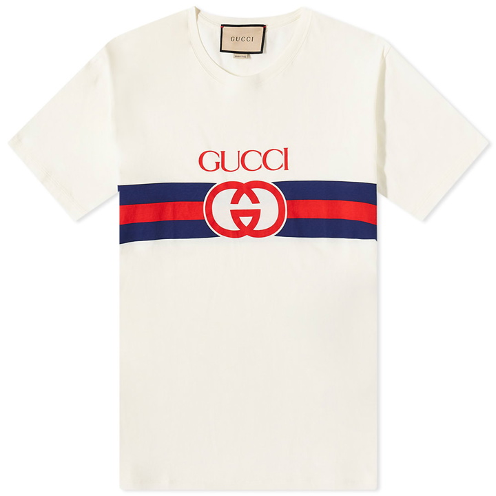 Photo: Gucci Men's New Logo T-Shirt in White