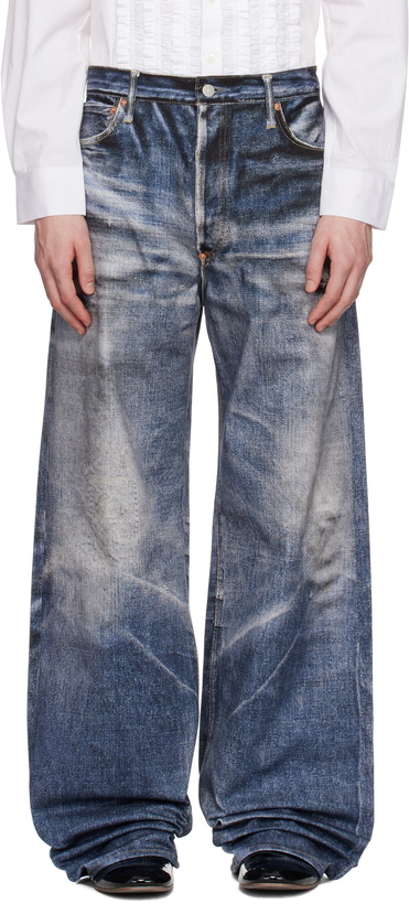 Photo: Junya Watanabe Blue Levi's Edition Inkjet W Name Berberjin Jeans