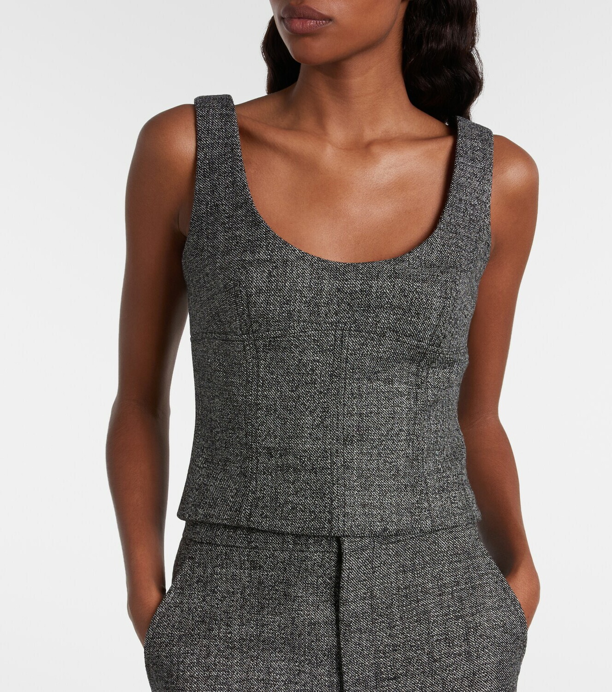 Gucci Cropped wool tank top