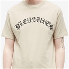 Pleasures Men's Old E Logo T-Shirt in Sand