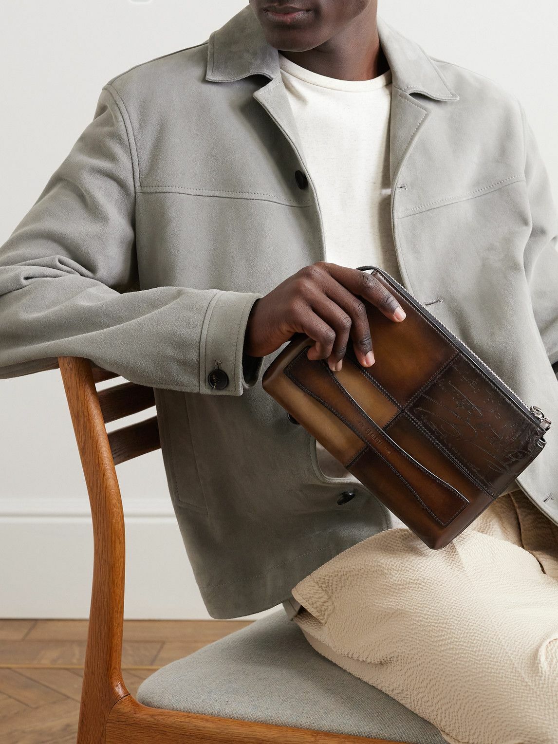 【Berluti】Andy Venezia Leather Phone Pouch 送料無料 スマホポーチ モバイルポーチ フォンポーチ Berluti