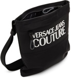 Versace Jeans Couture Black & White Logo Messenger Bag