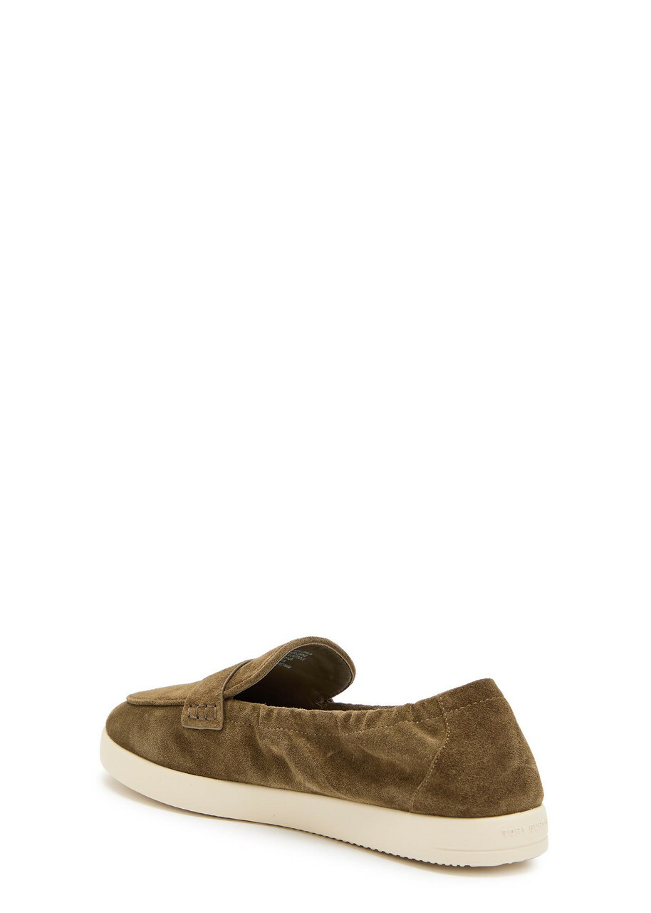 Tory Burch Ballet Sport Suede Loafers Khaki