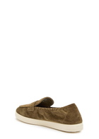 Tory Burch Ballet Sport Suede Loafers Khaki