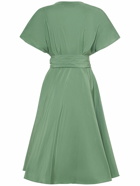 WEEKEND MAX MARA Giambo Belted Cotton Blend Midi Dress