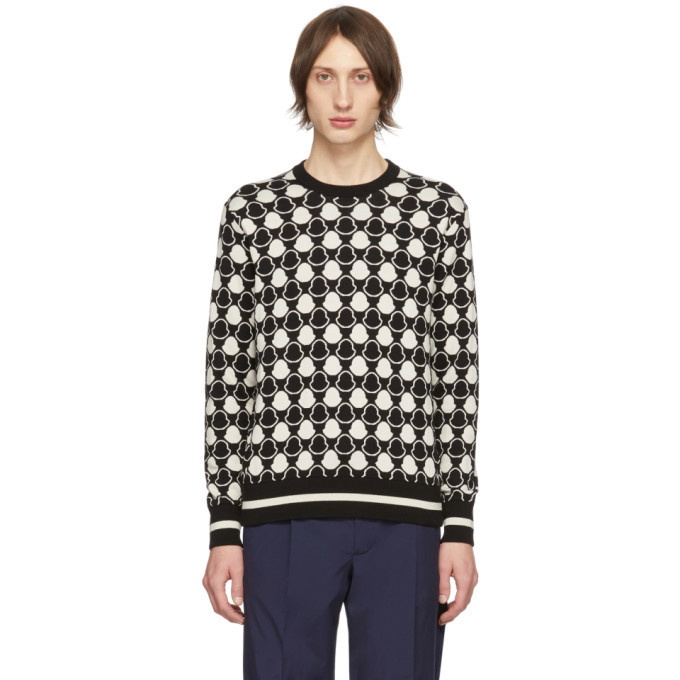 Photo: Moncler Black and White Jacquard Bell Sweater