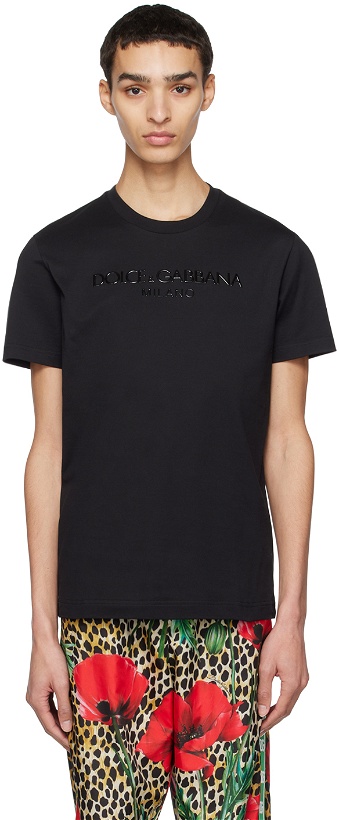Photo: Dolce & Gabbana Black Bonded T-Shirt