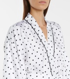 Rodarte - Polka-dot silk twill robe