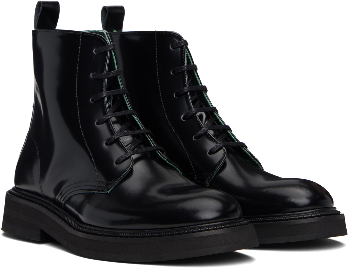 VINNY’s Black Leather Officer Boots