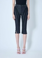 Mugler Capri Denim Cropped Pants