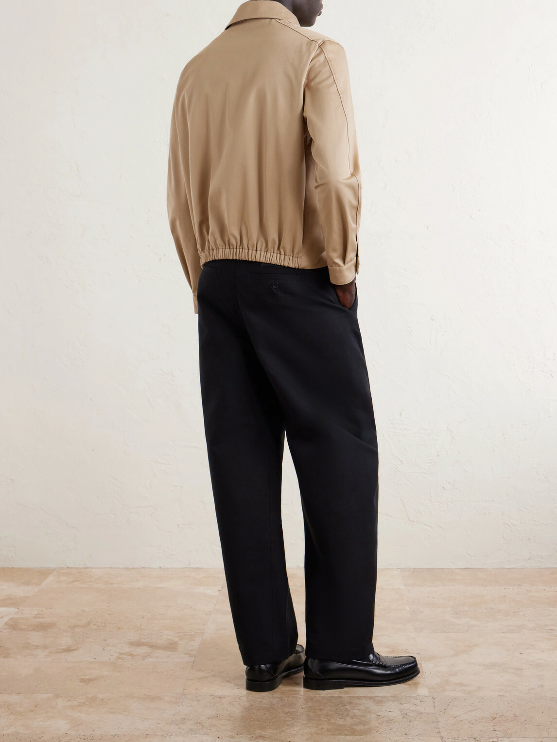 Givenchy - Harrington Logo-Appliquéd Cotton-Twill Jacket - Neutrals
