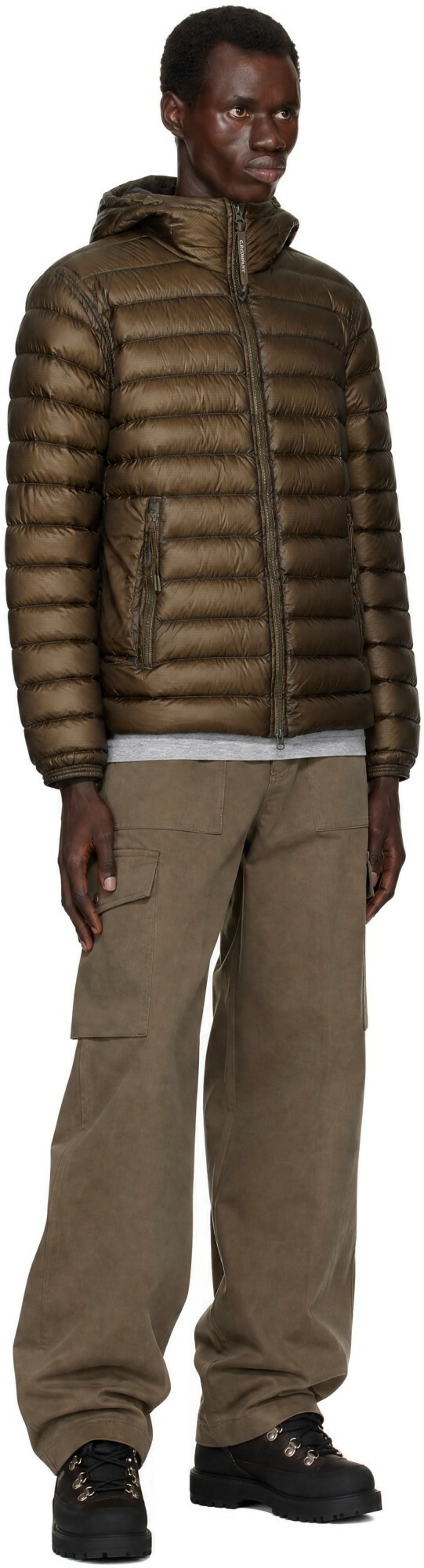 C.P. Company Khaki D.D. Shell Goggle Down Jacket