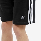 Adidas Men's 3 Stripe Shorts in Black