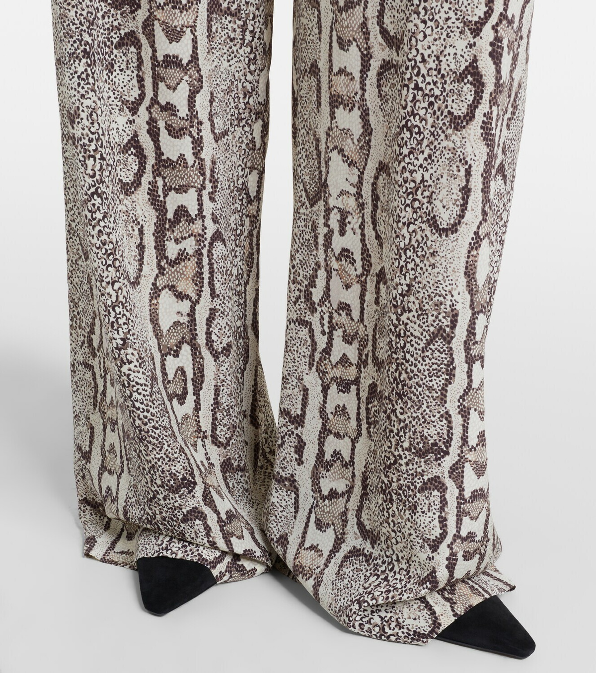 Balenciaga Snake-print silk palazzo pants