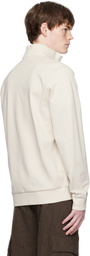BOSS Beige Zip-Through Sweatshirt