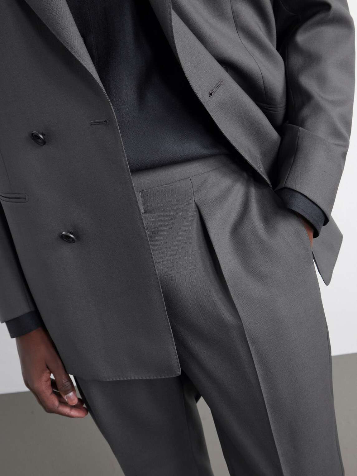 Thom Sweeney - Tapered Pleated Wool-Twill Suit Trousers - Gray