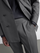 Thom Sweeney - Tapered Pleated Wool-Twill Suit Trousers - Gray