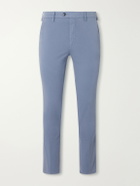 Canali - Straight-Leg Stretch-Cotton Twill Trousers - Blue