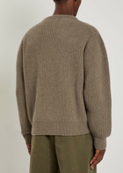 Jil Sander Ribbed-knit Wool Jumper Brown Light