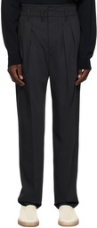 LEMAIRE Black Pleated Trousers